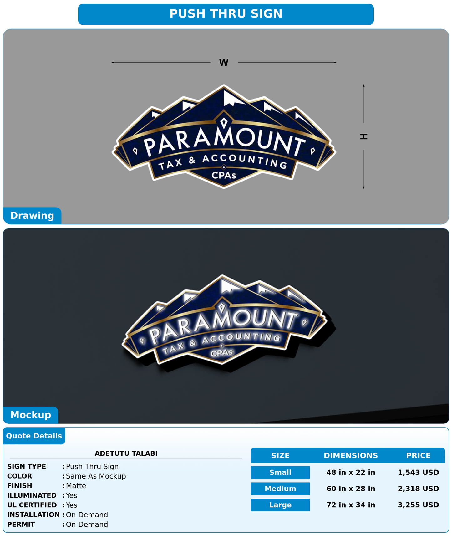 CUSTOM MOCKUP SIGN FOR Adetutu Talabi