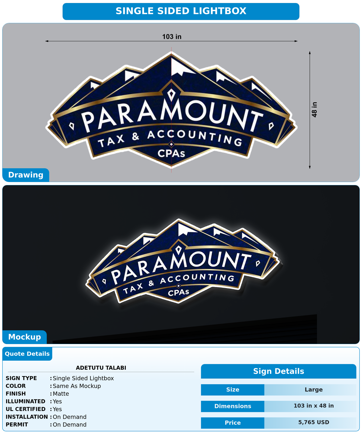 CUSTOM MOCKUP SIGN FOR Adetutu Talabi