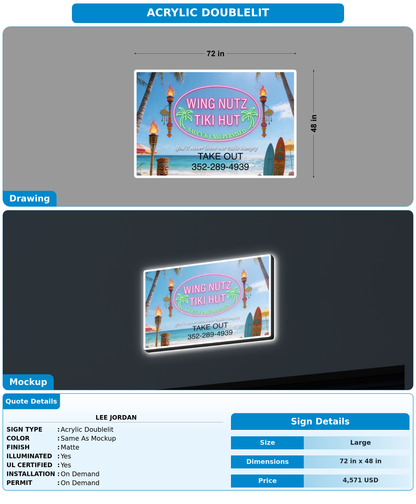 CUSTOM MOCKUP SIGN FOR Lee Jordan