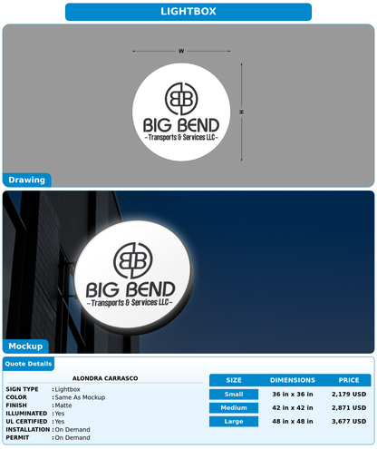 CUSTOM MOCKUP SIGN FOR ALONDRA CARRASCO