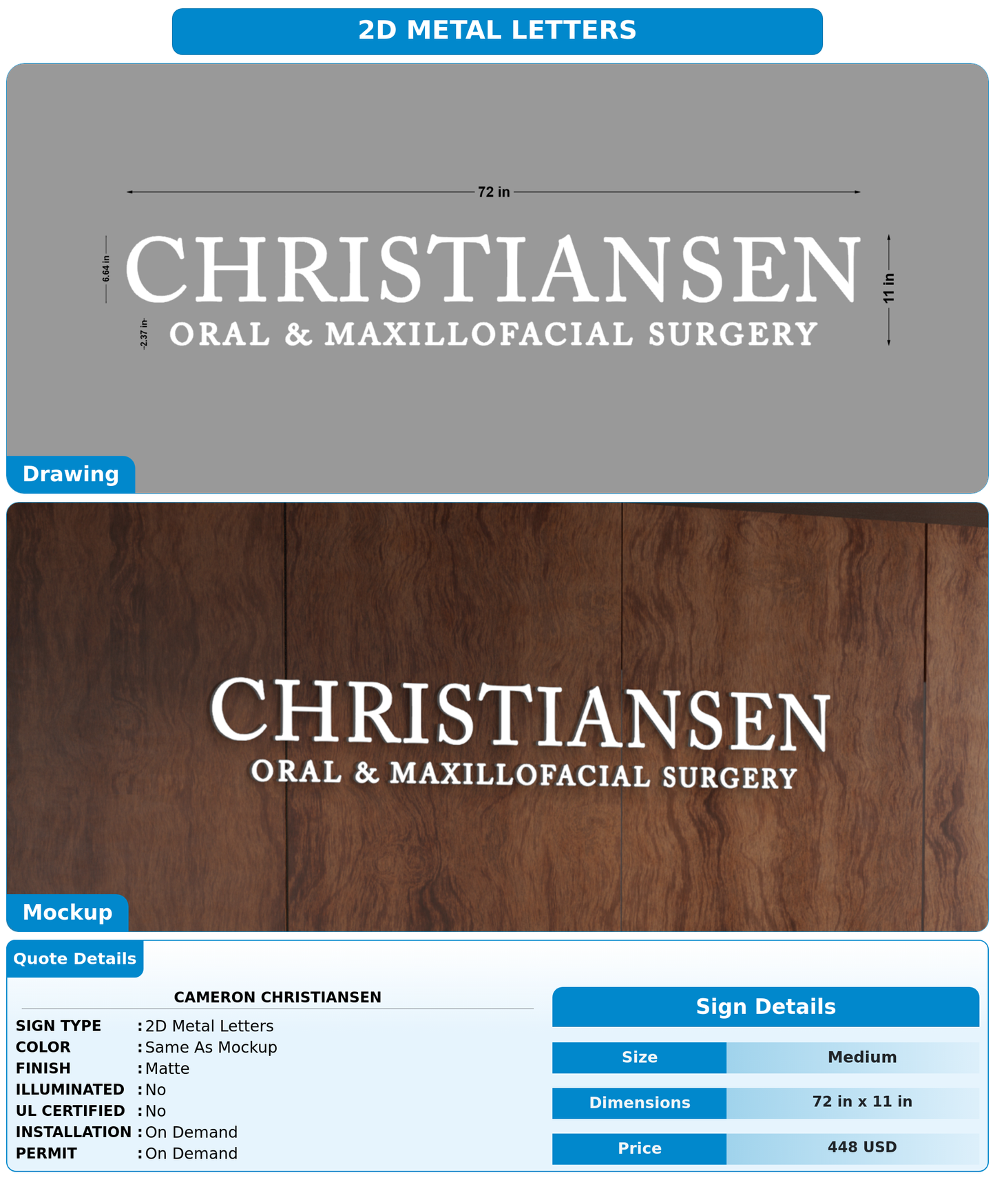 CUSTOM MOCKUP SIGN FOR Cameron Christiansen