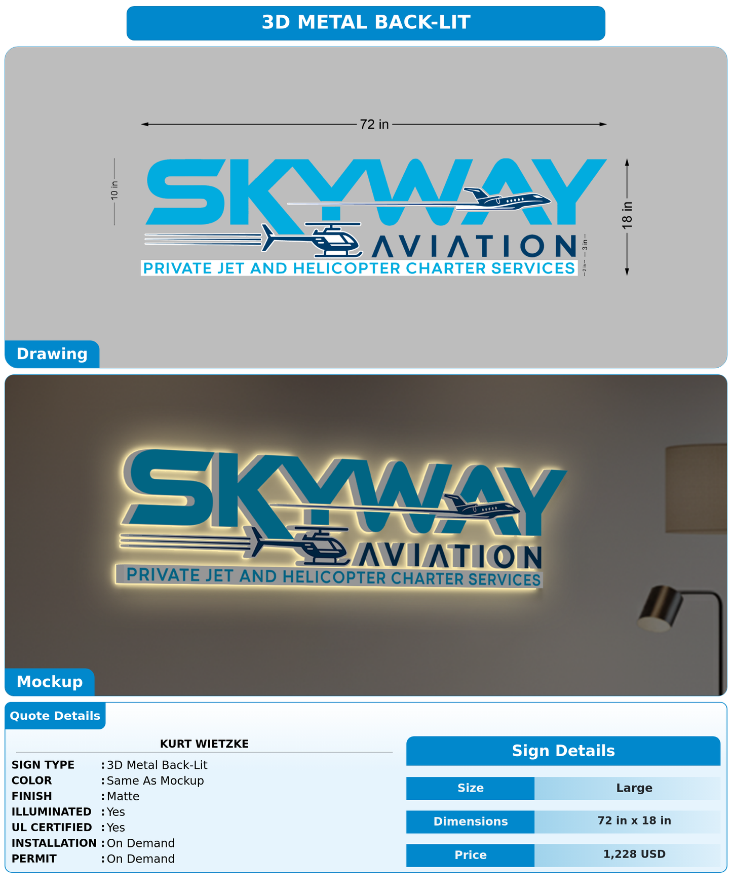 CUSTOM MOCKUP SIGN FOR kurt wietzke
