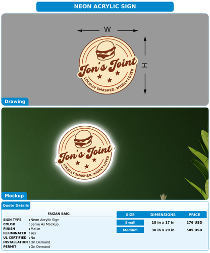 CUSTOM MOCKUP SIGN FOR Faizan Baig