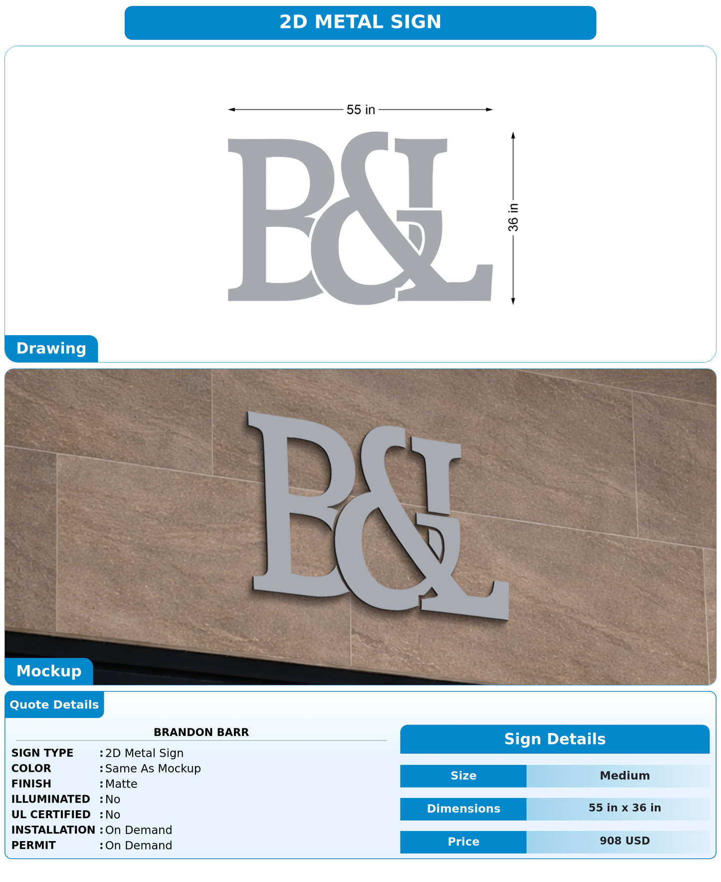 CUSTOM MOCKUP SIGN FOR Brandon Barr