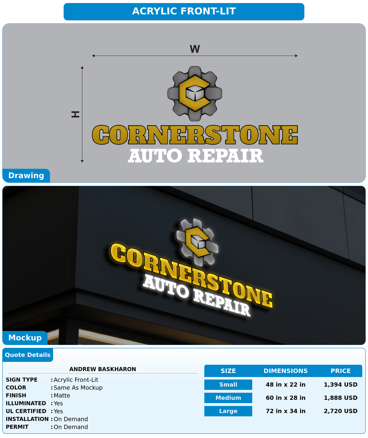 CUSTOM MOCKUP SIGN FOR Andrew Baskharon
