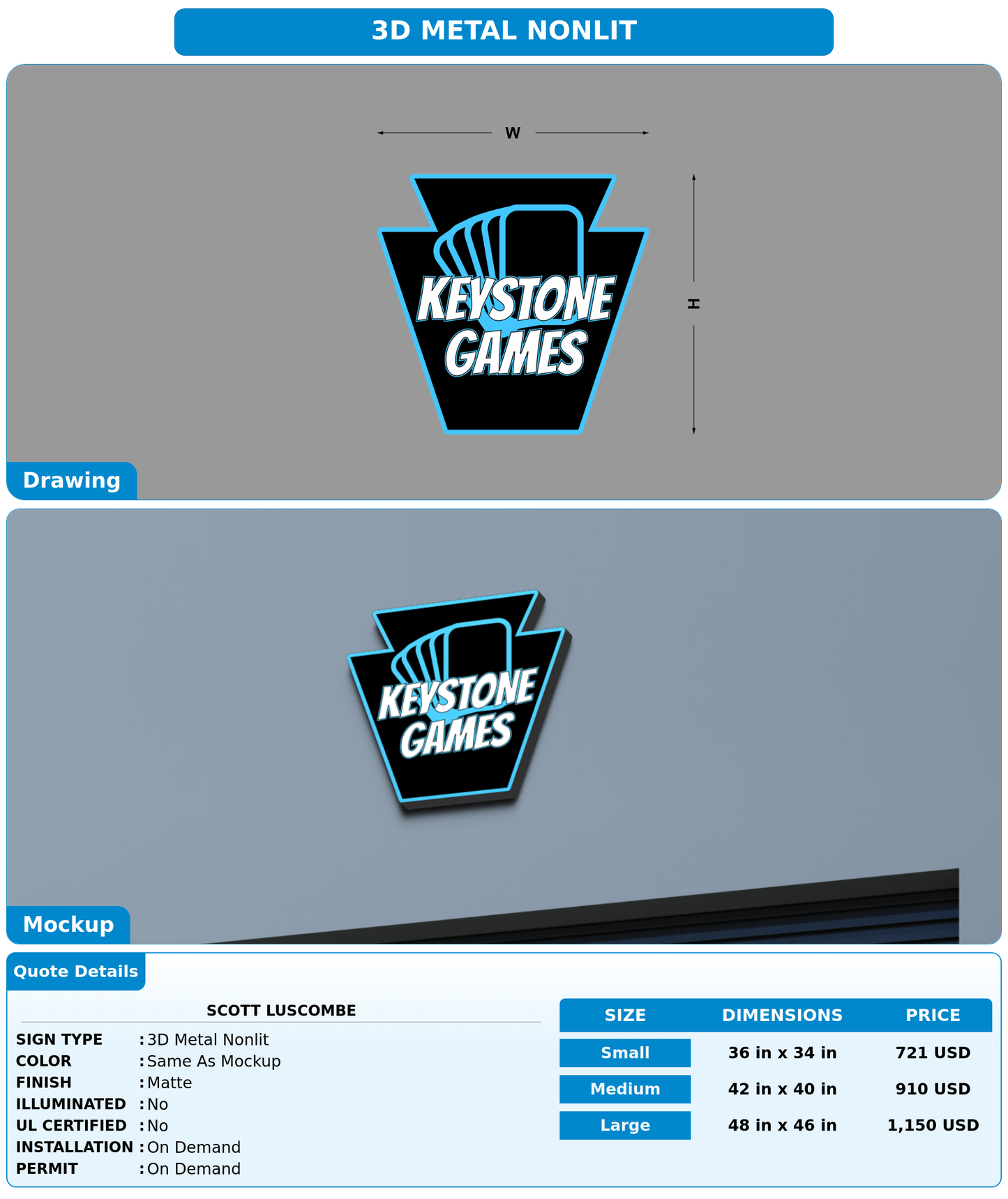 CUSTOM MOCKUP SIGN FOR Scott Luscombe