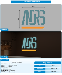 CUSTOM MOCKUP SIGN FOR Andres Gonzalez
