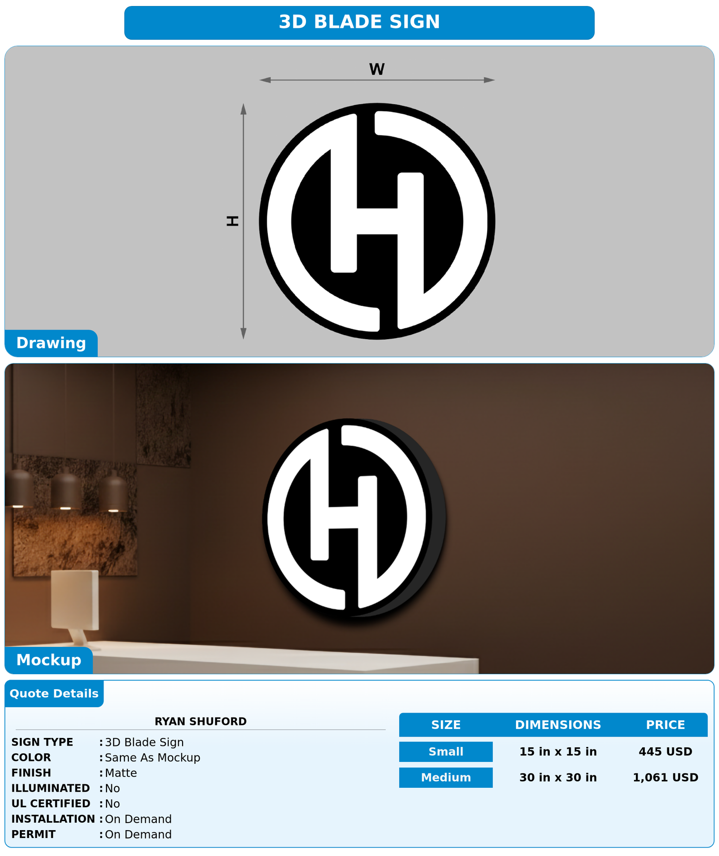 CUSTOM MOCKUP SIGN FOR Ryan Shuford