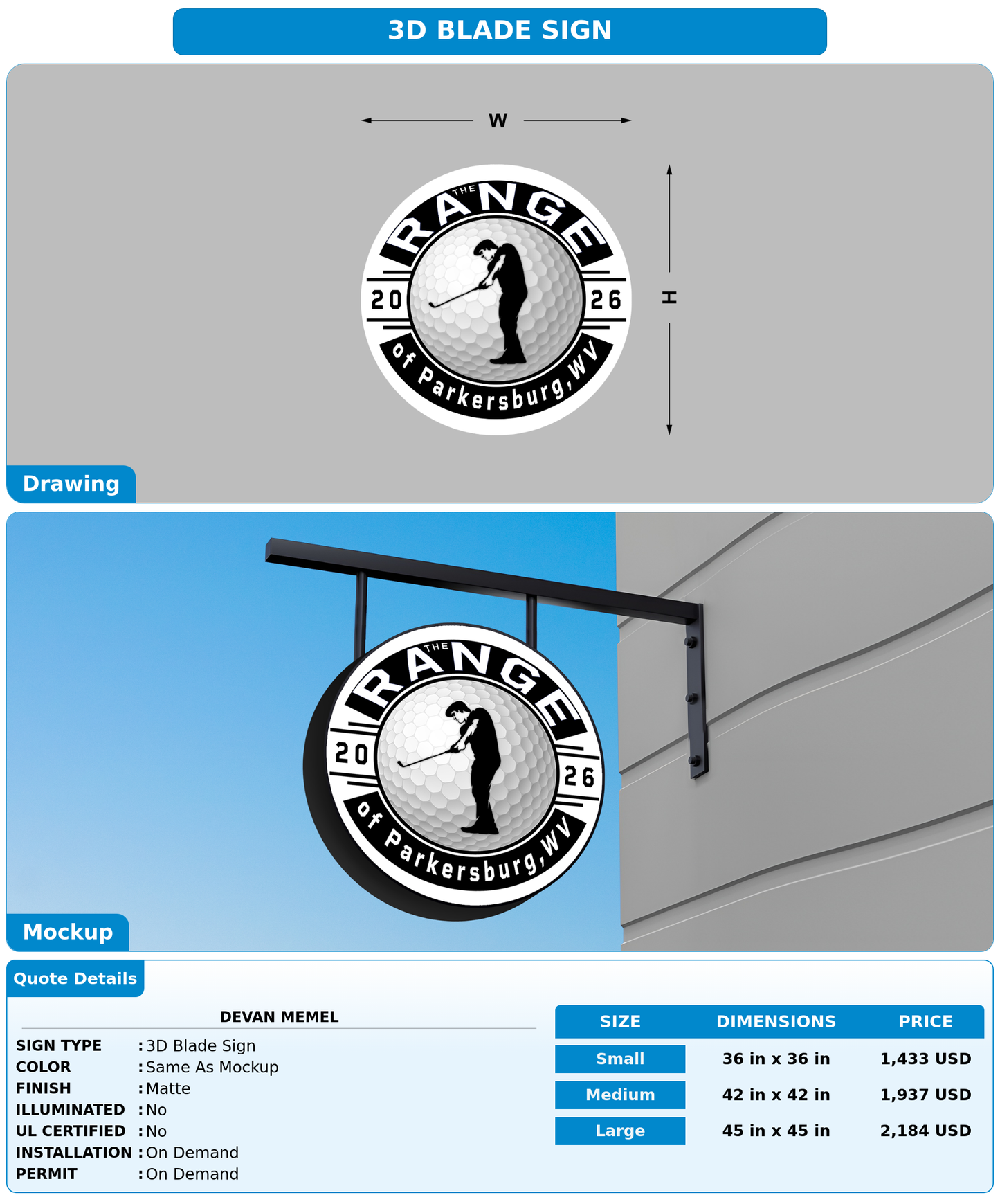 CUSTOM MOCKUP SIGN FOR Devan Memel