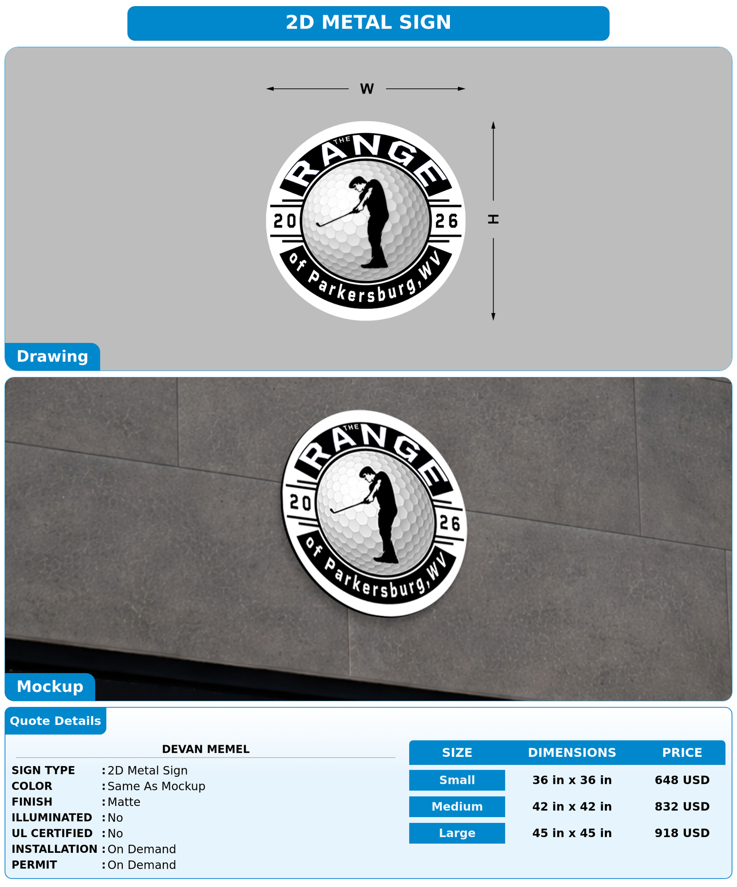 CUSTOM MOCKUP SIGN FOR Devan Memel