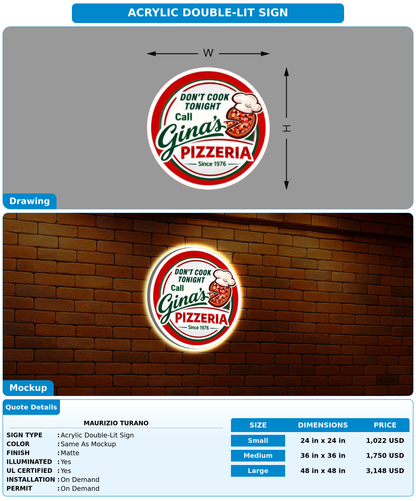 CUSTOM MOCKUP SIGN FOR Maurizio Turano