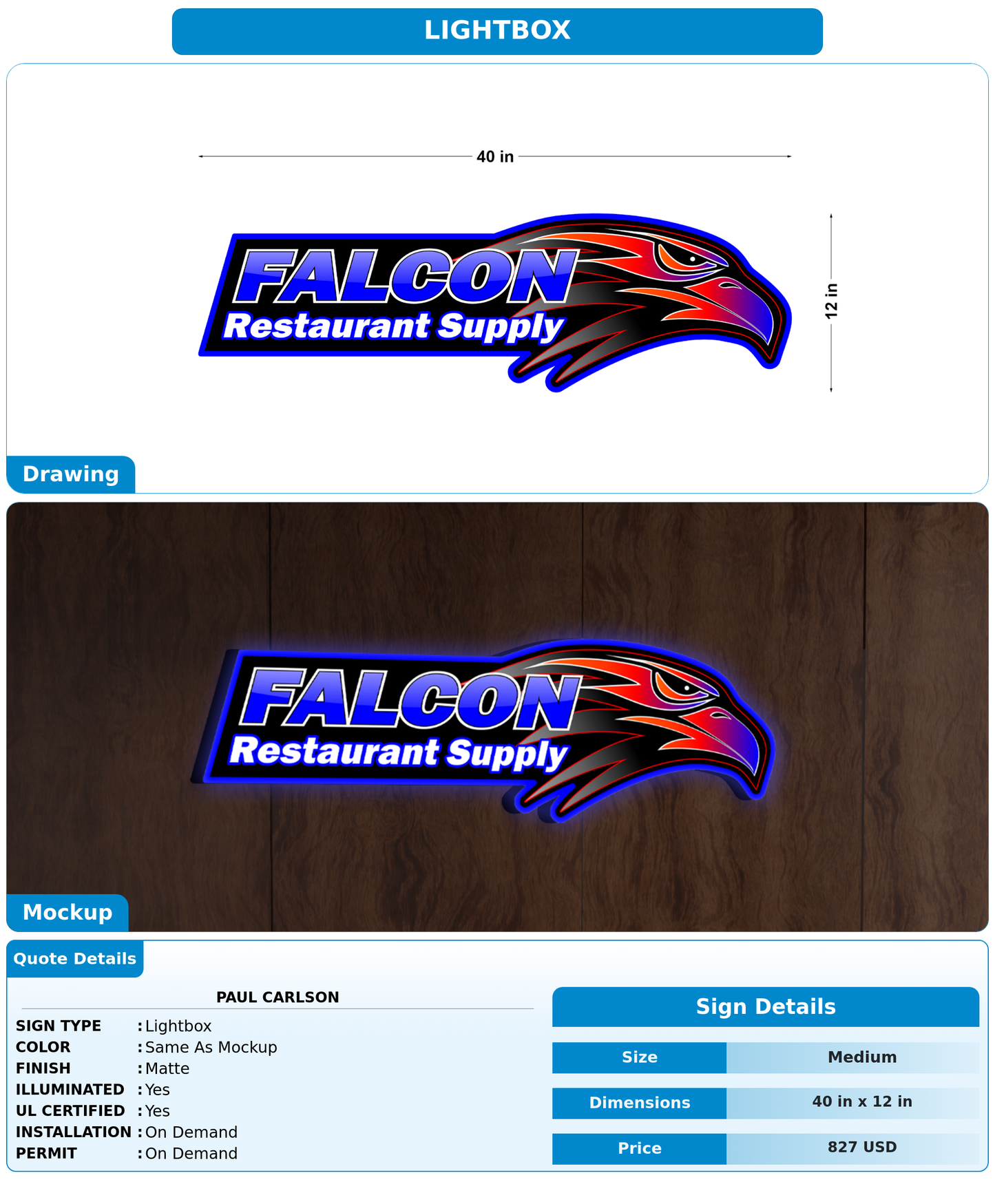 CUSTOM MOCKUP SIGN FOR Paul Carlson