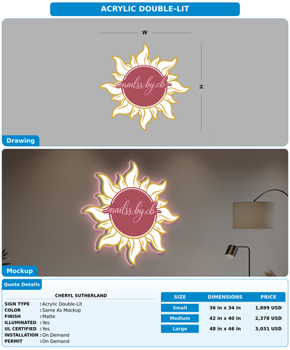 CUSTOM MOCKUP SIGN FOR Cheryl Sutherland