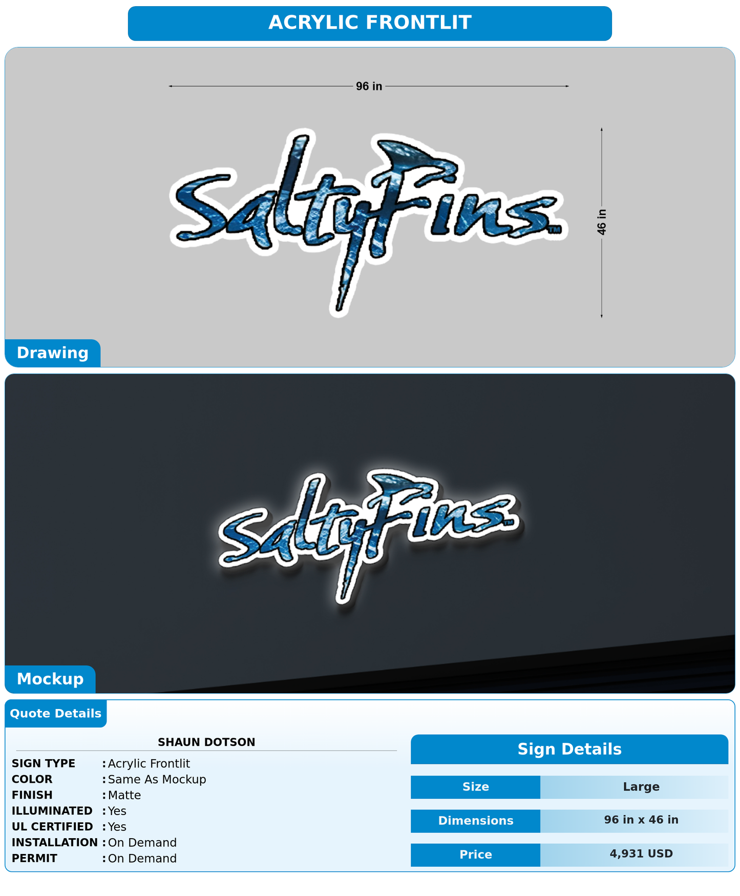 CUSTOM MOCKUP SIGN FOR Shaun Dotson