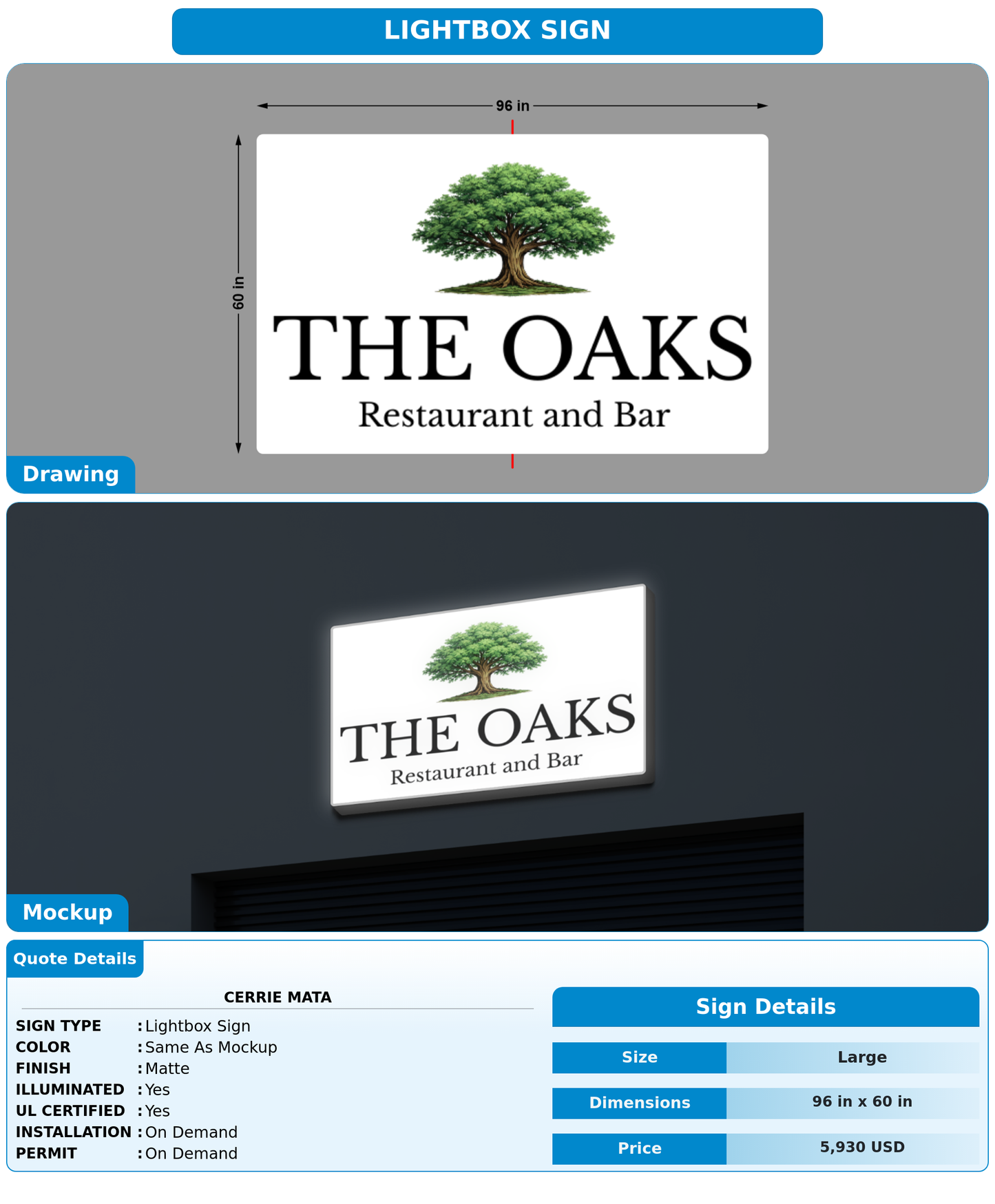 CUSTOM MOCKUP SIGN FOR Cerrie Mata