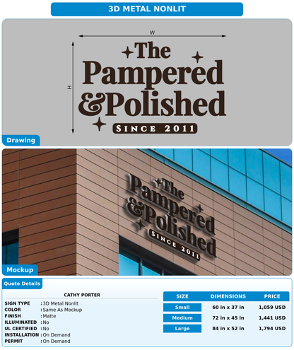 CUSTOM MOCKUP SIGN FOR Cathy Porter