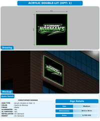 CUSTOM MOCKUP SIGN FOR Christopher Norman