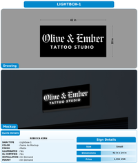 CUSTOM MOCKUP SIGN FOR Rebecca Kern
