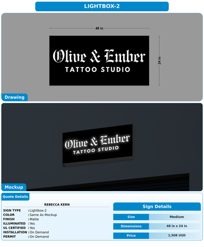 CUSTOM MOCKUP SIGN FOR Rebecca Kern