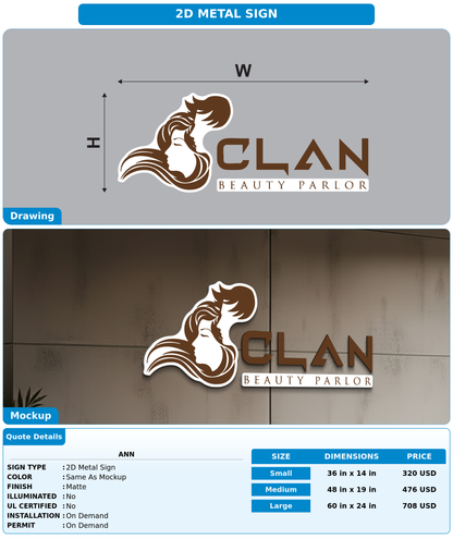 CUSTOM MOCKUP SIGN FOR Ann