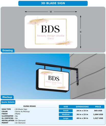 CUSTOM MOCKUP SIGN FOR Elena Misasi