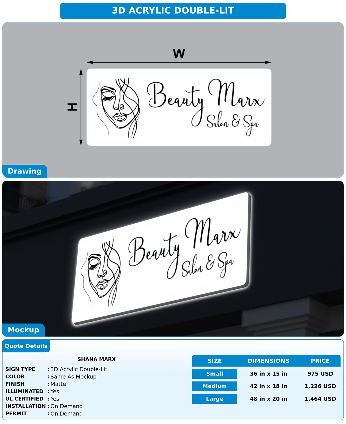 CUSTOM MOCKUP SIGN FOR Shana Marx
