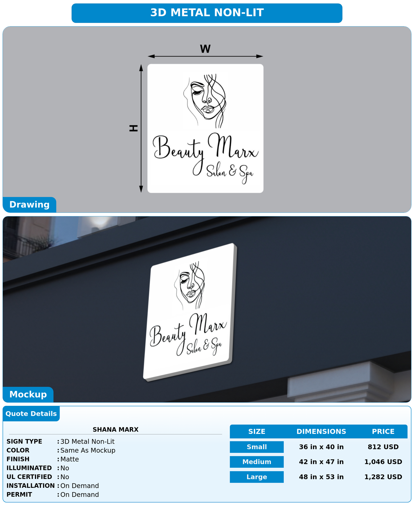 CUSTOM MOCKUP SIGN FOR Shana Marx