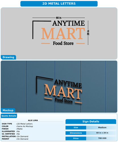 CUSTOM MOCKUP SIGN FOR Alix lima