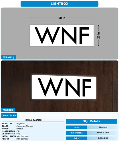 CUSTOM MOCKUP SIGN FOR joshua parrish