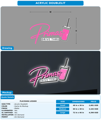 CUSTOM MOCKUP SIGN FOR Placidana Lozano