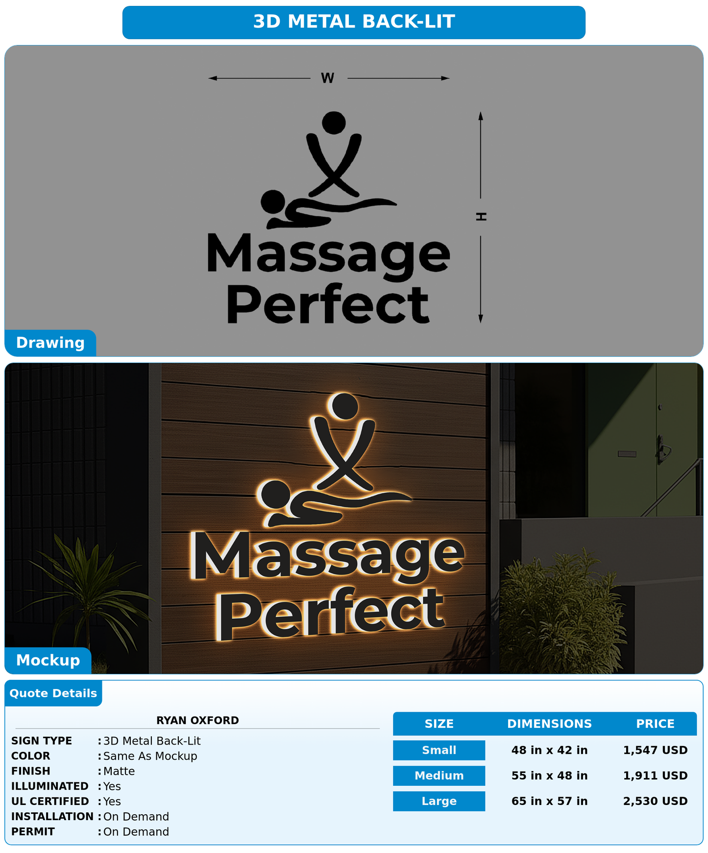 CUSTOM MOCKUP SIGN FOR Ryan Oxford