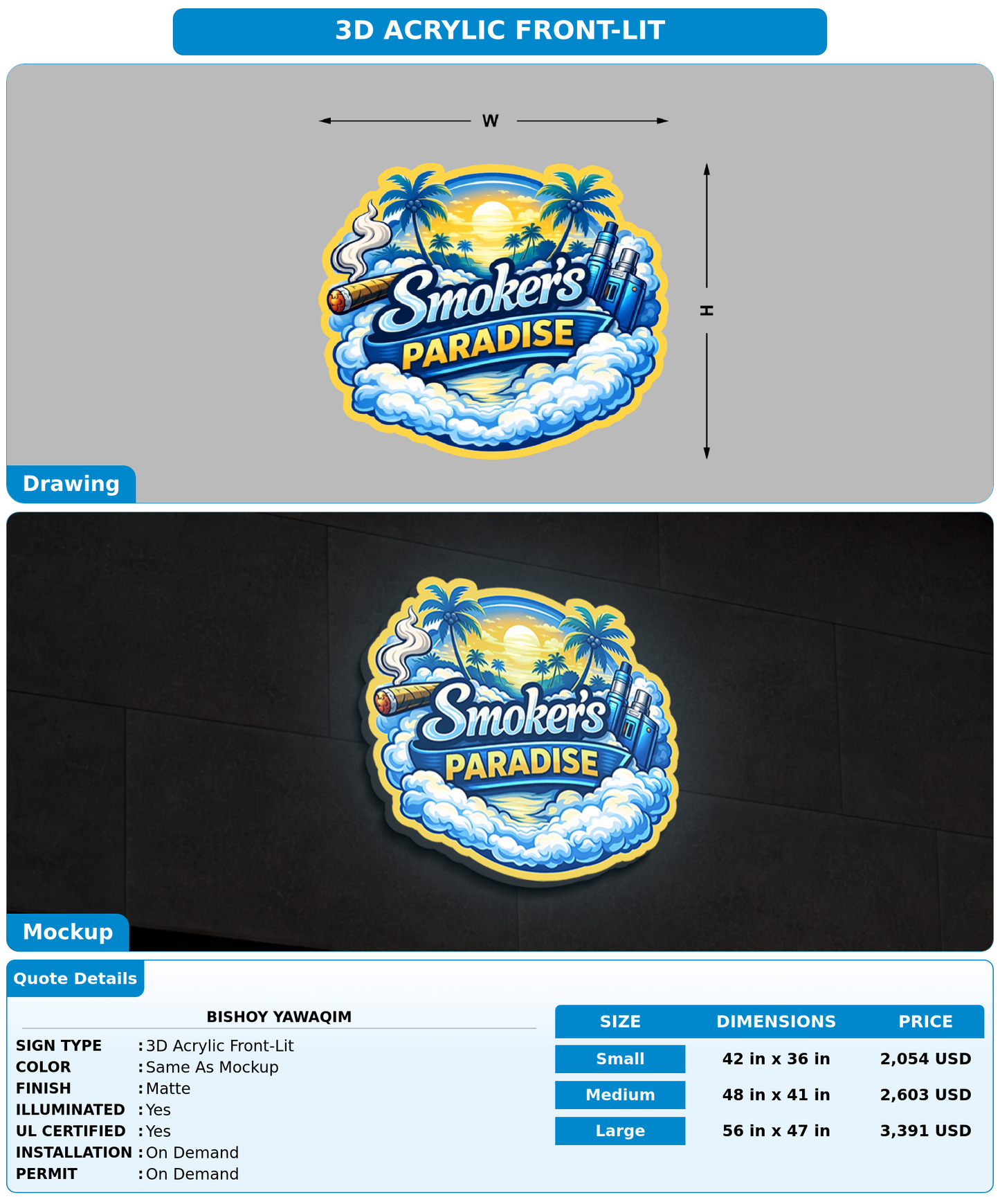 CUSTOM MOCKUP SIGN FOR Bishoy Yawaqim