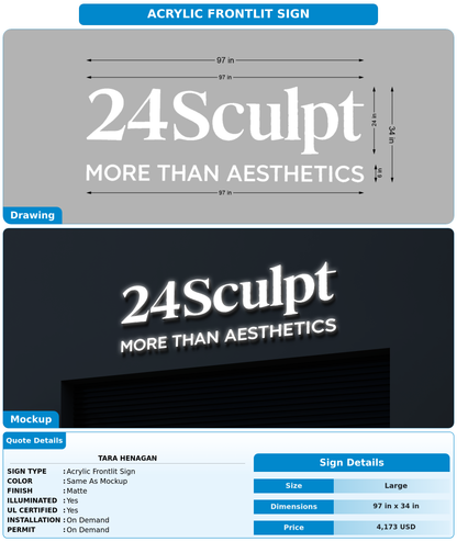 CUSTOM MOCKUP SIGN FOR Tara Henagan