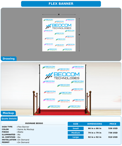 CUSTOM MOCKUP SIGN FOR OUSMANE BEOGO