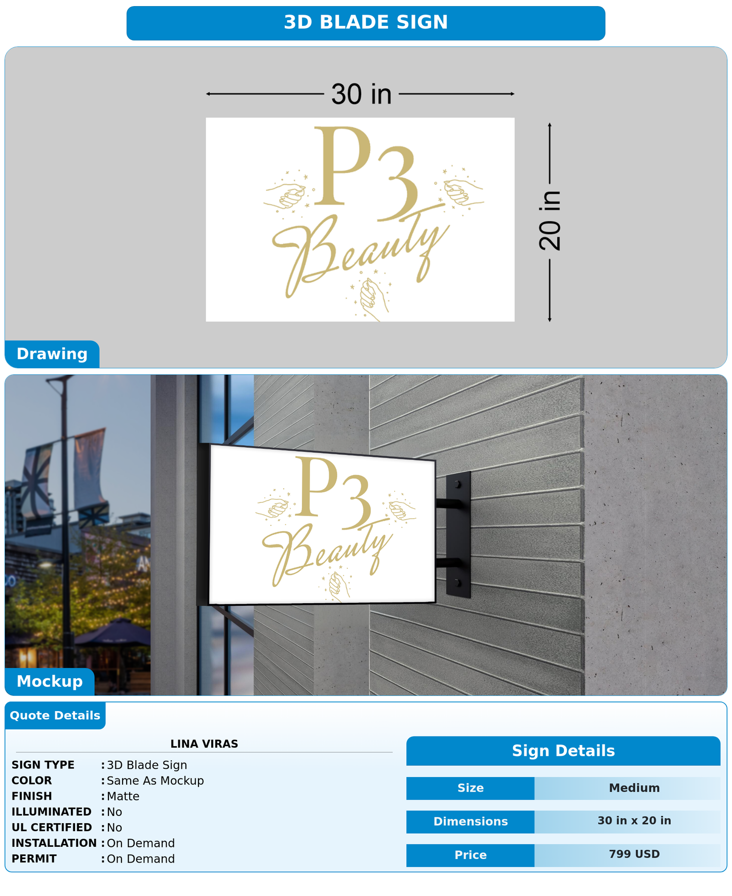 CUSTOM MOCKUP SIGN FOR lina viras