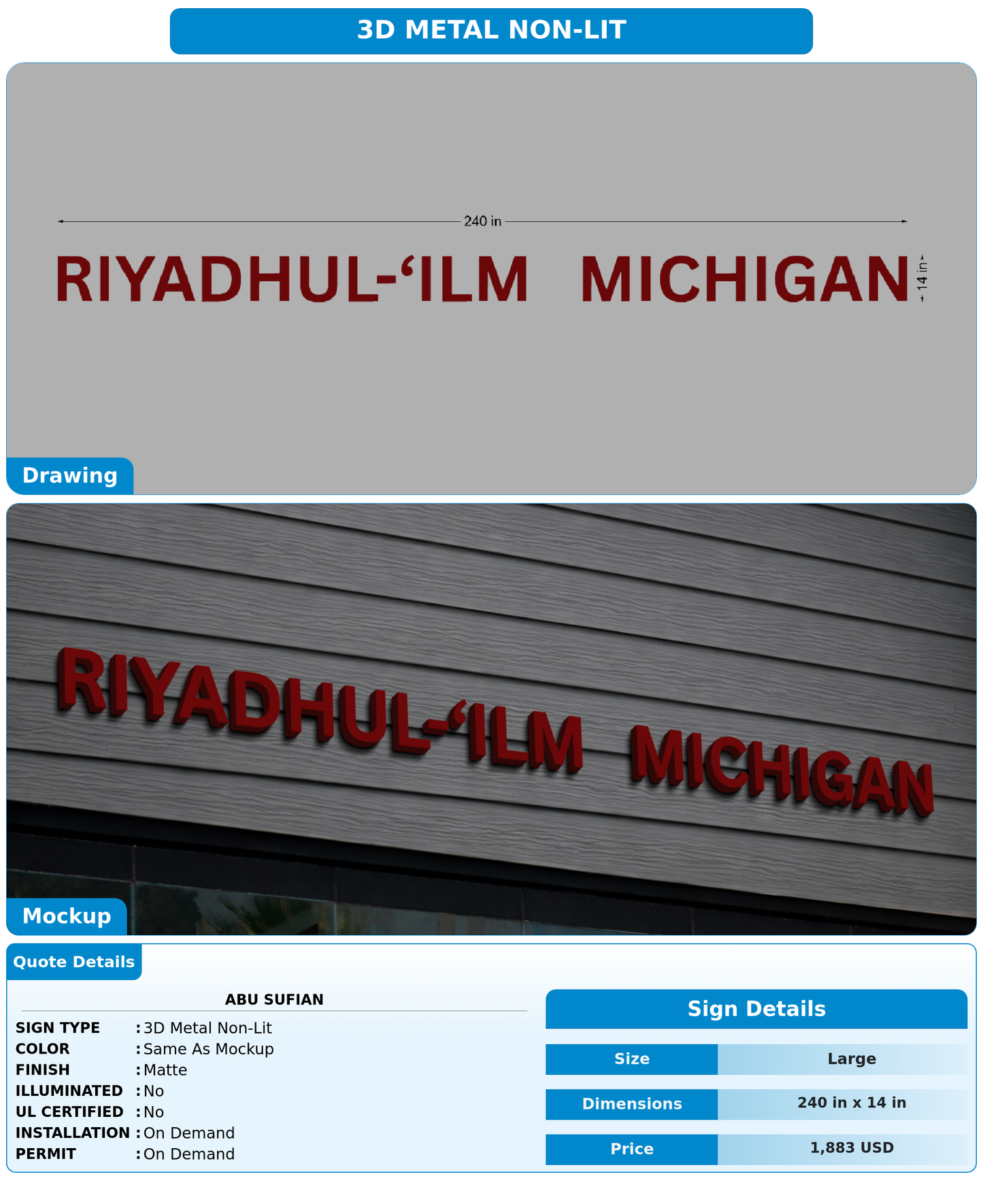 CUSTOM MOCKUP SIGN FOR Abu Sufian