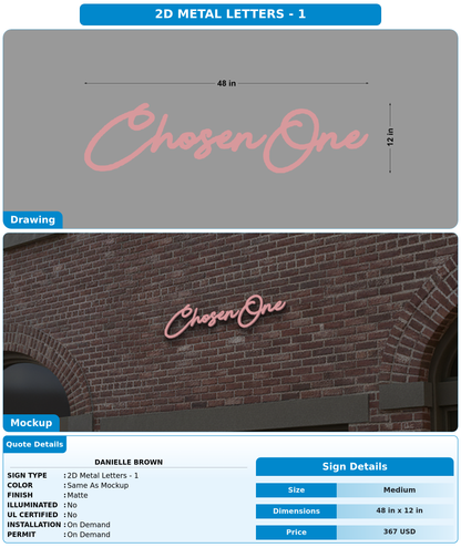 CUSTOM MOCKUP SIGN FOR Danielle Brown