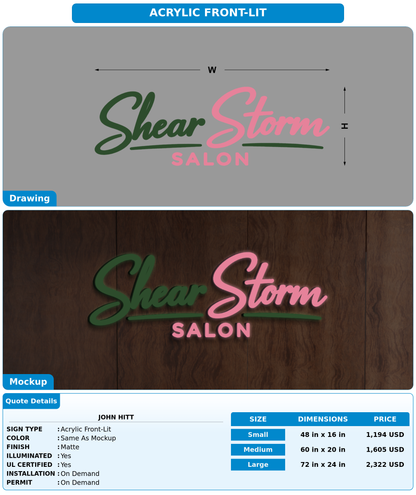 CUSTOM MOCKUP SIGN FOR John Hitt