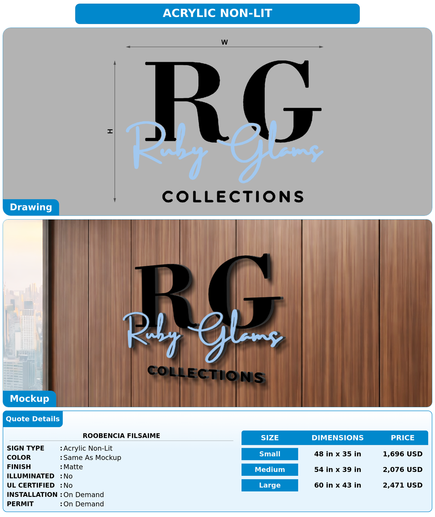 CUSTOM MOCKUP SIGN FOR Roobencia Filsaime
