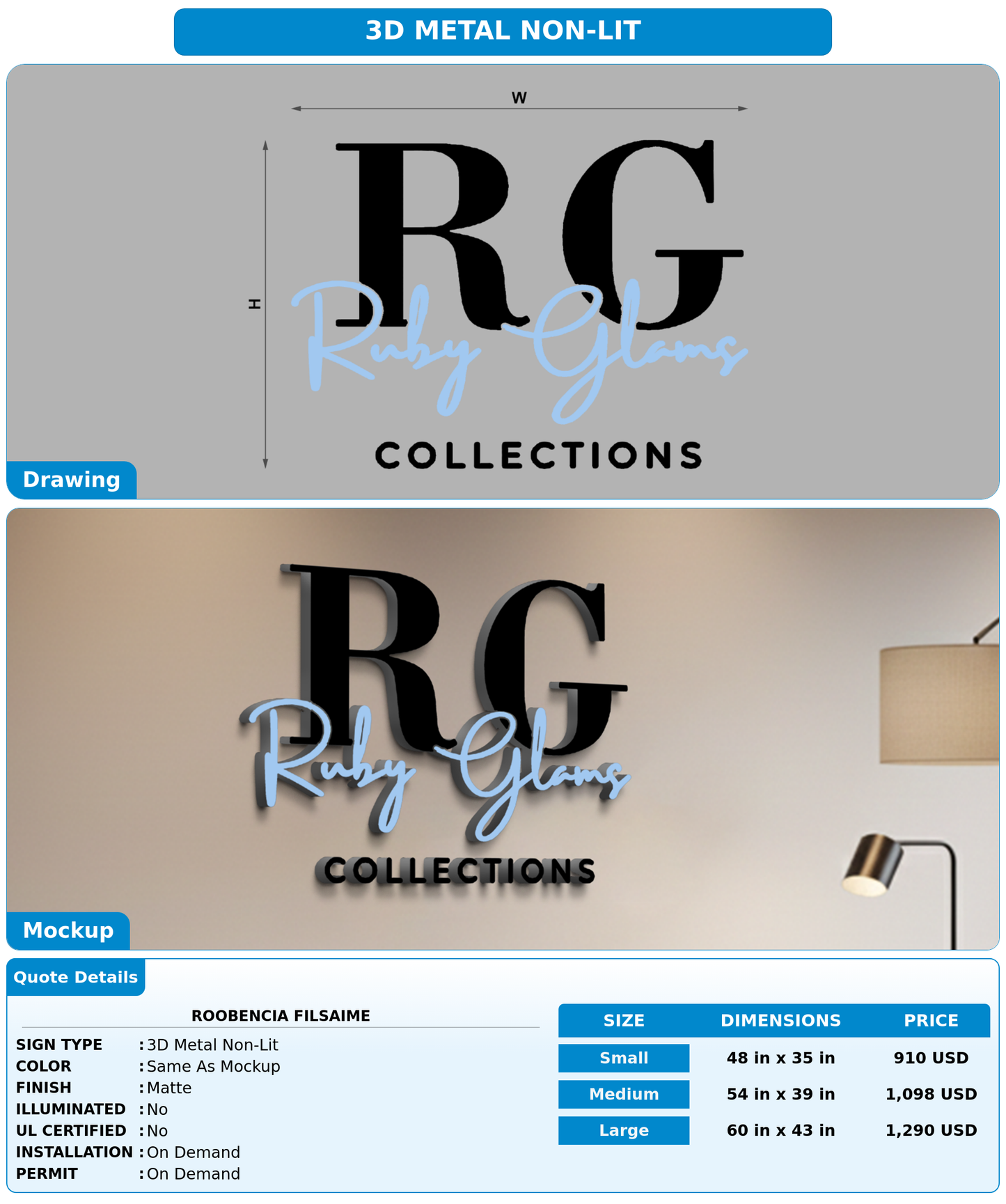 CUSTOM MOCKUP SIGN FOR Roobencia Filsaime