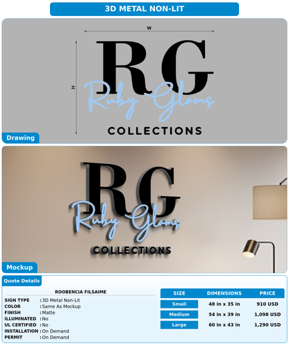 CUSTOM MOCKUP SIGN FOR Roobencia Filsaime