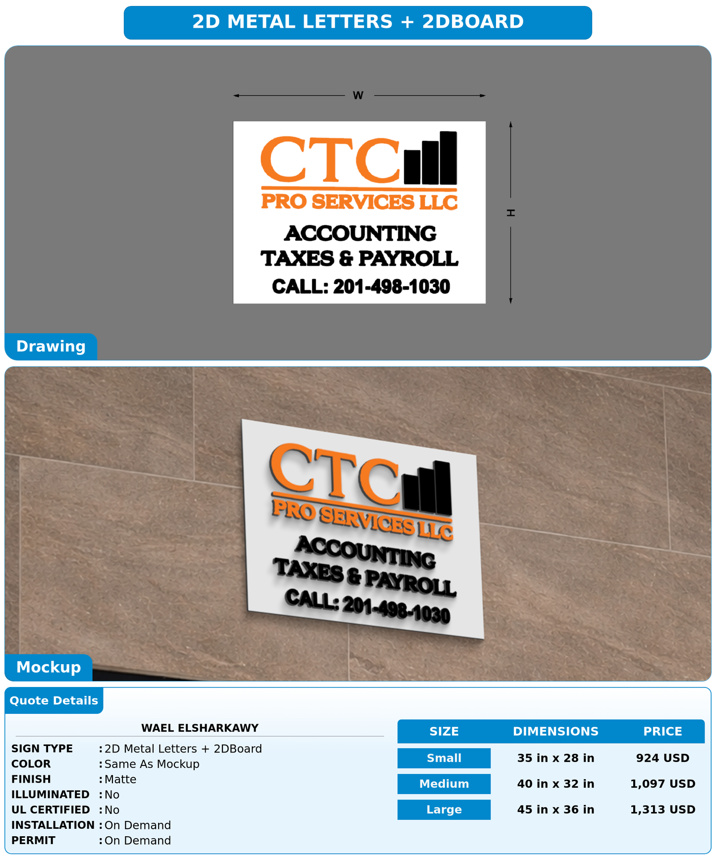 CUSTOM MOCKUP SIGN FOR Wael Elsharkawy