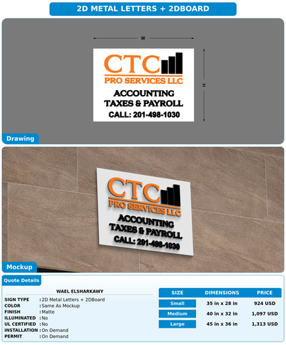 CUSTOM MOCKUP SIGN FOR Wael Elsharkawy