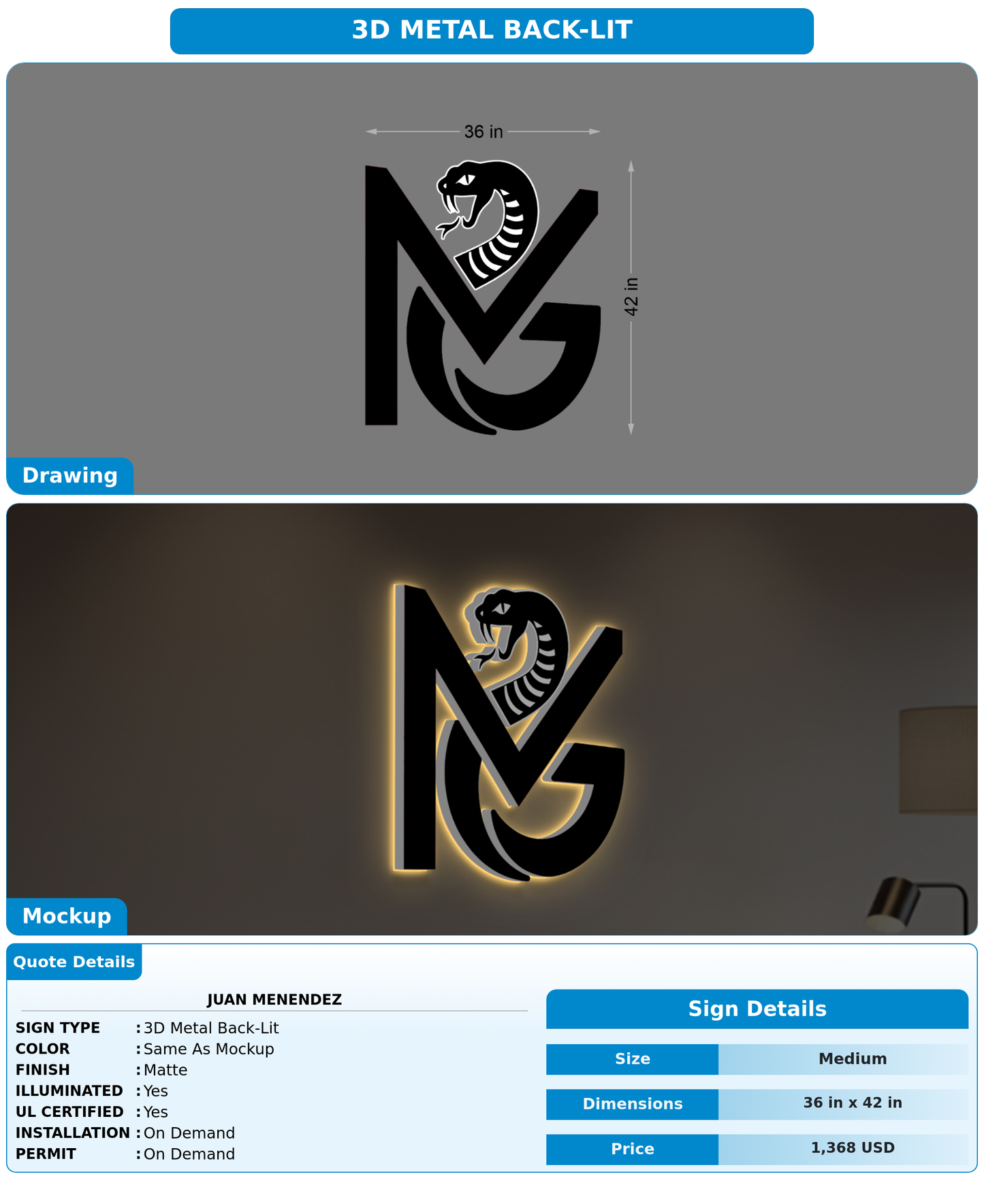 CUSTOM MOCKUP SIGN FOR Juan Menendez