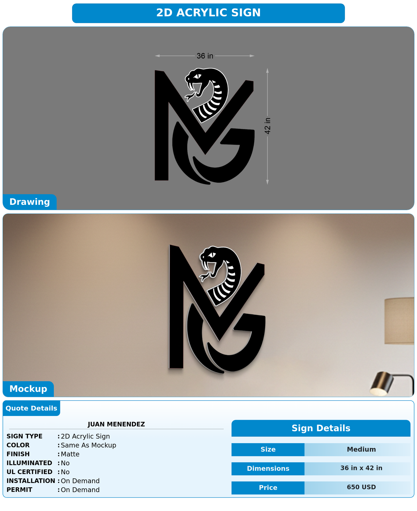 CUSTOM MOCKUP SIGN FOR Juan Menendez