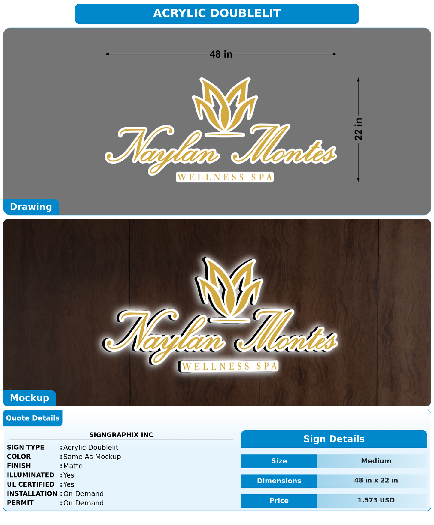 CUSTOM MOCKUP SIGN FOR signgraphix inc