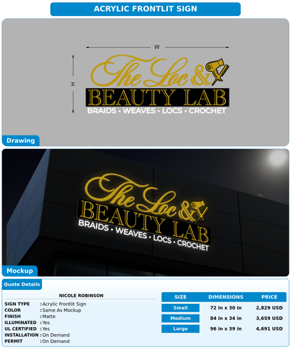 CUSTOM MOCKUP SIGN FOR Nicole Robinson
