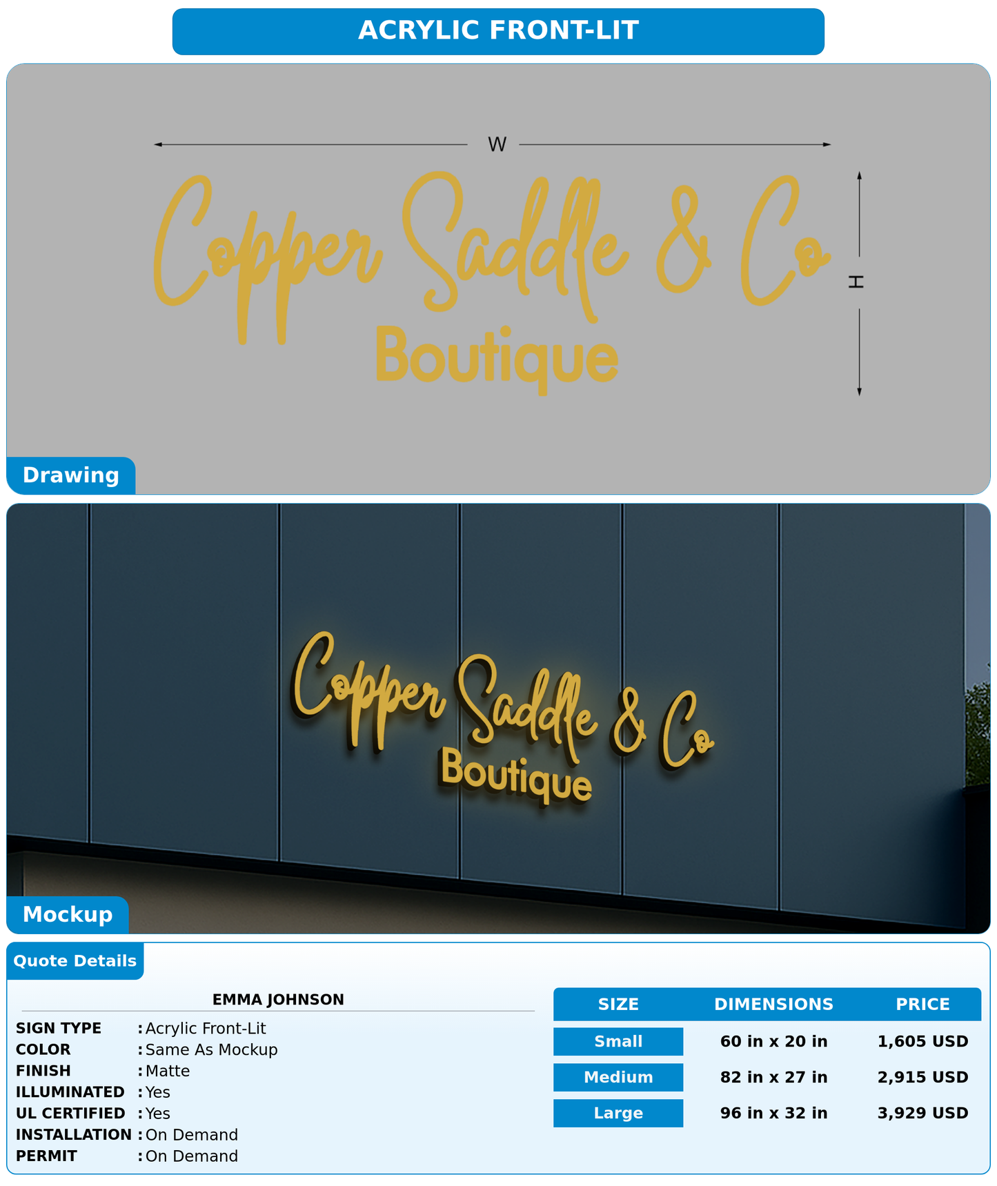 CUSTOM MOCKUP SIGN FOR Emma Johnson