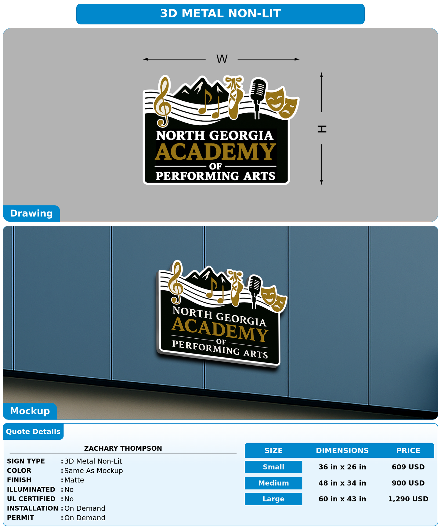 CUSTOM MOCKUP SIGN FOR Zachary Thompson