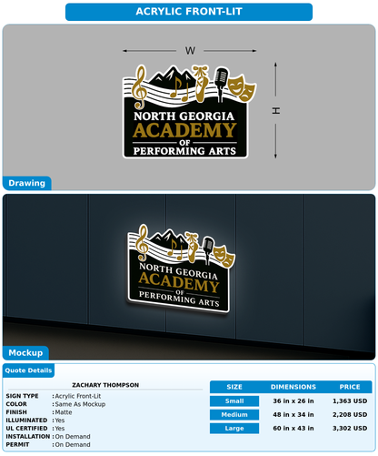 CUSTOM MOCKUP SIGN FOR Zachary Thompson